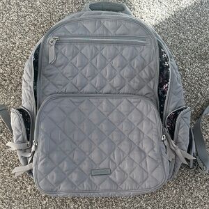 Vera Bradley Gray Quilted Backpack